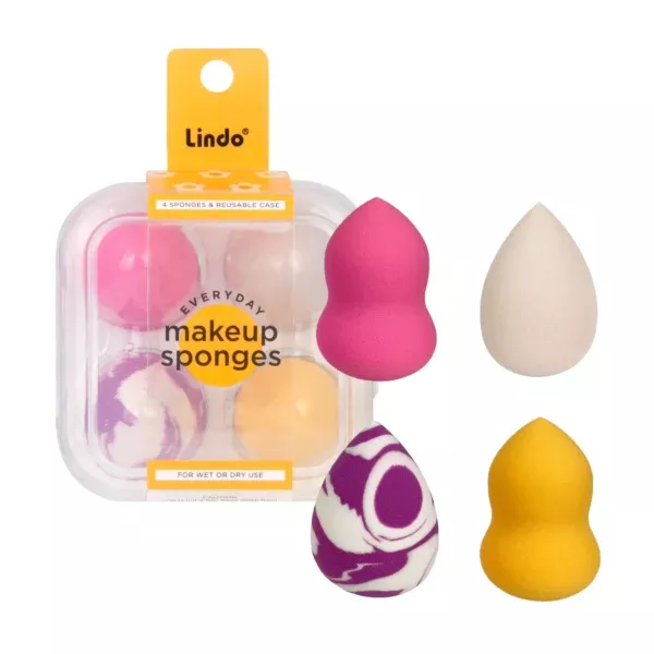 4Pk Everyday Makeup Sponges - Brights
