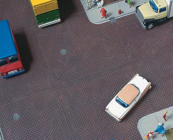 933-3156 - Street System Expander - Brick - Straight Sections - 10pc (HO Scale)