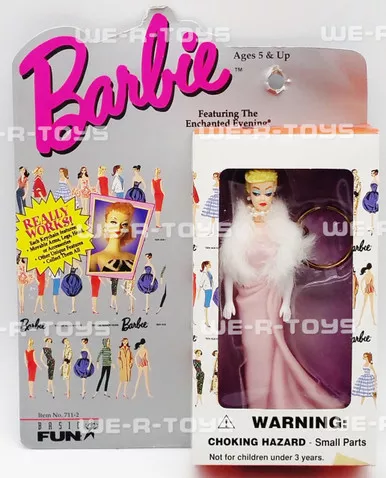 Barbie Enchanted Evening Doll Keychain Basic Fun 1996 #711-2 NRFB