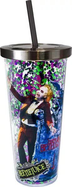 Beetlejuice Glitter Cup