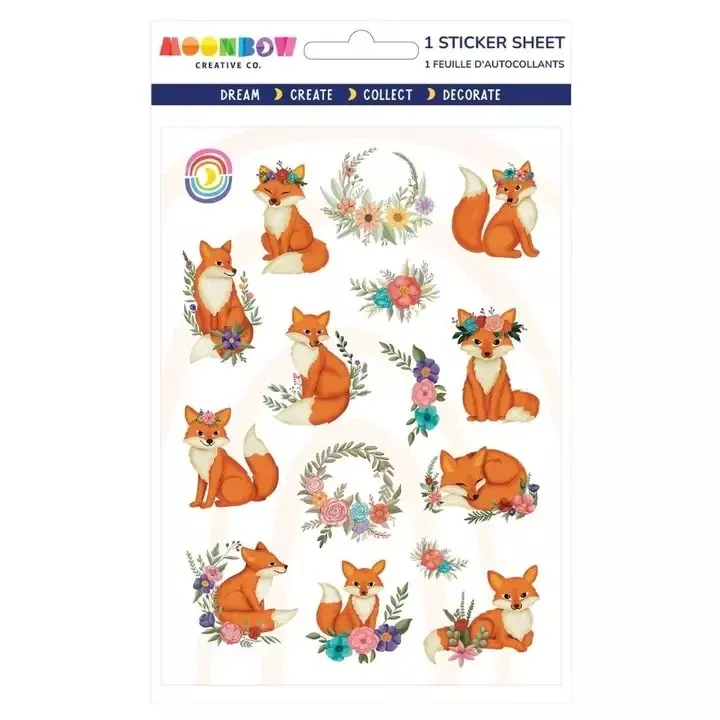 Bohemian Fox Glossy Sticker Sheet