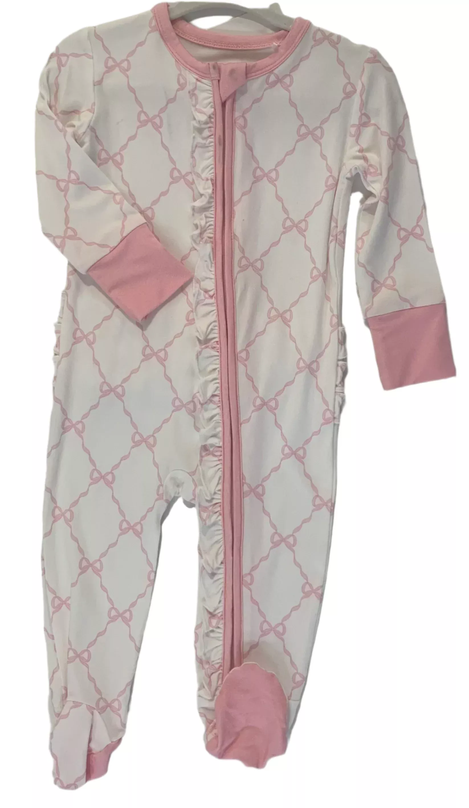 Bow Trellis Footie Romper