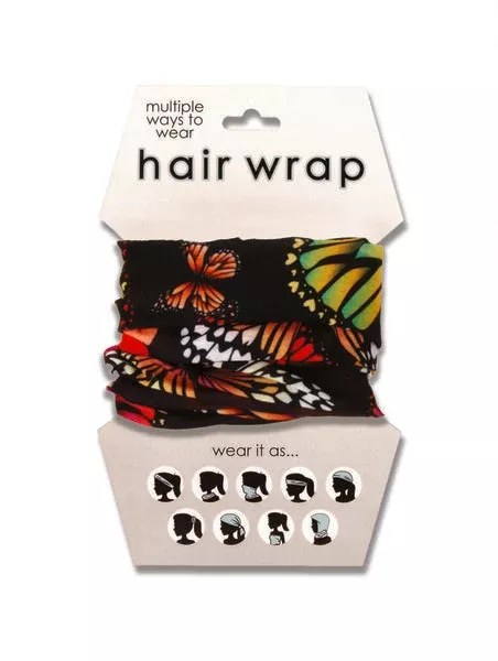 Butterflies Black Hair & Face Wrap