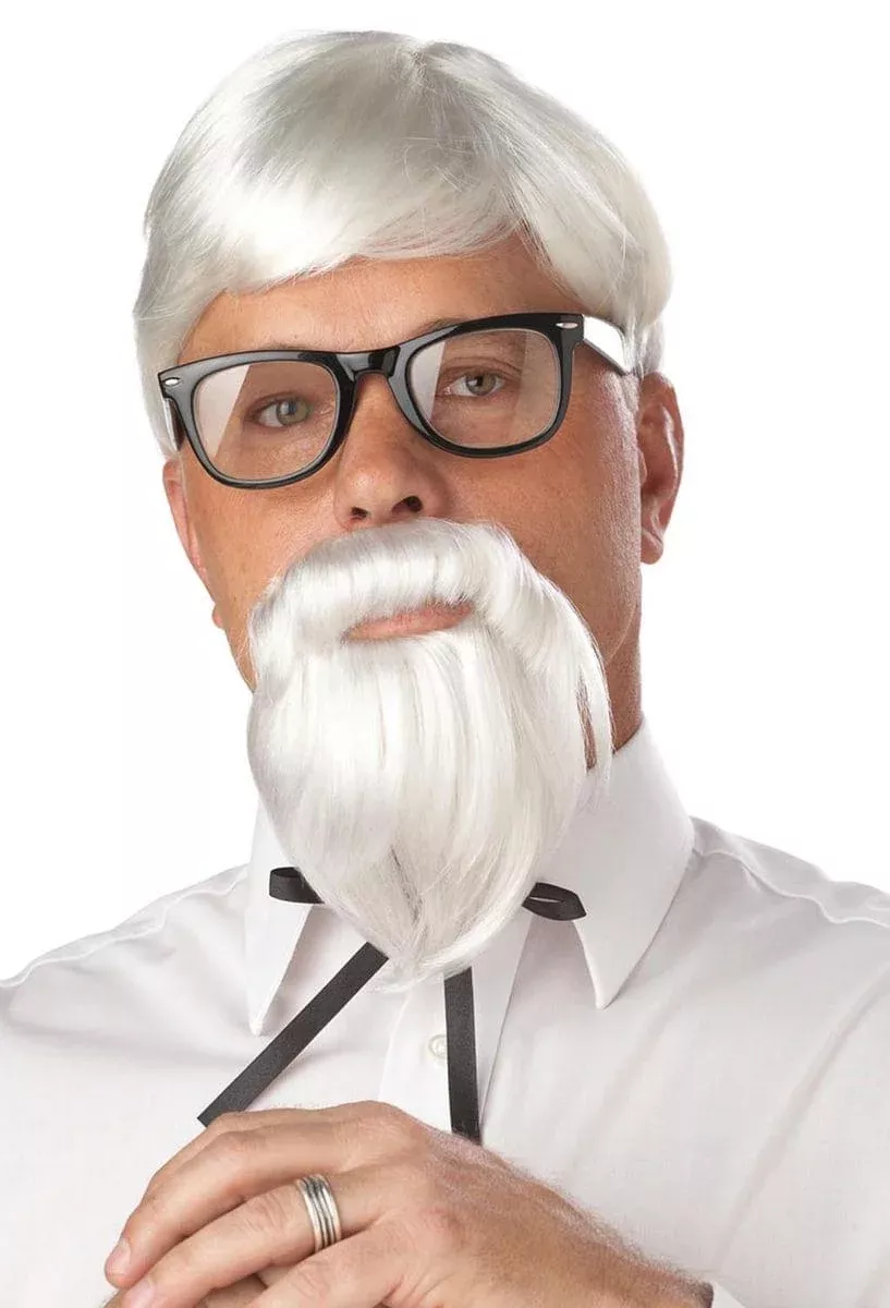 The Colonel Wig & Moustache Costume Accessory Set