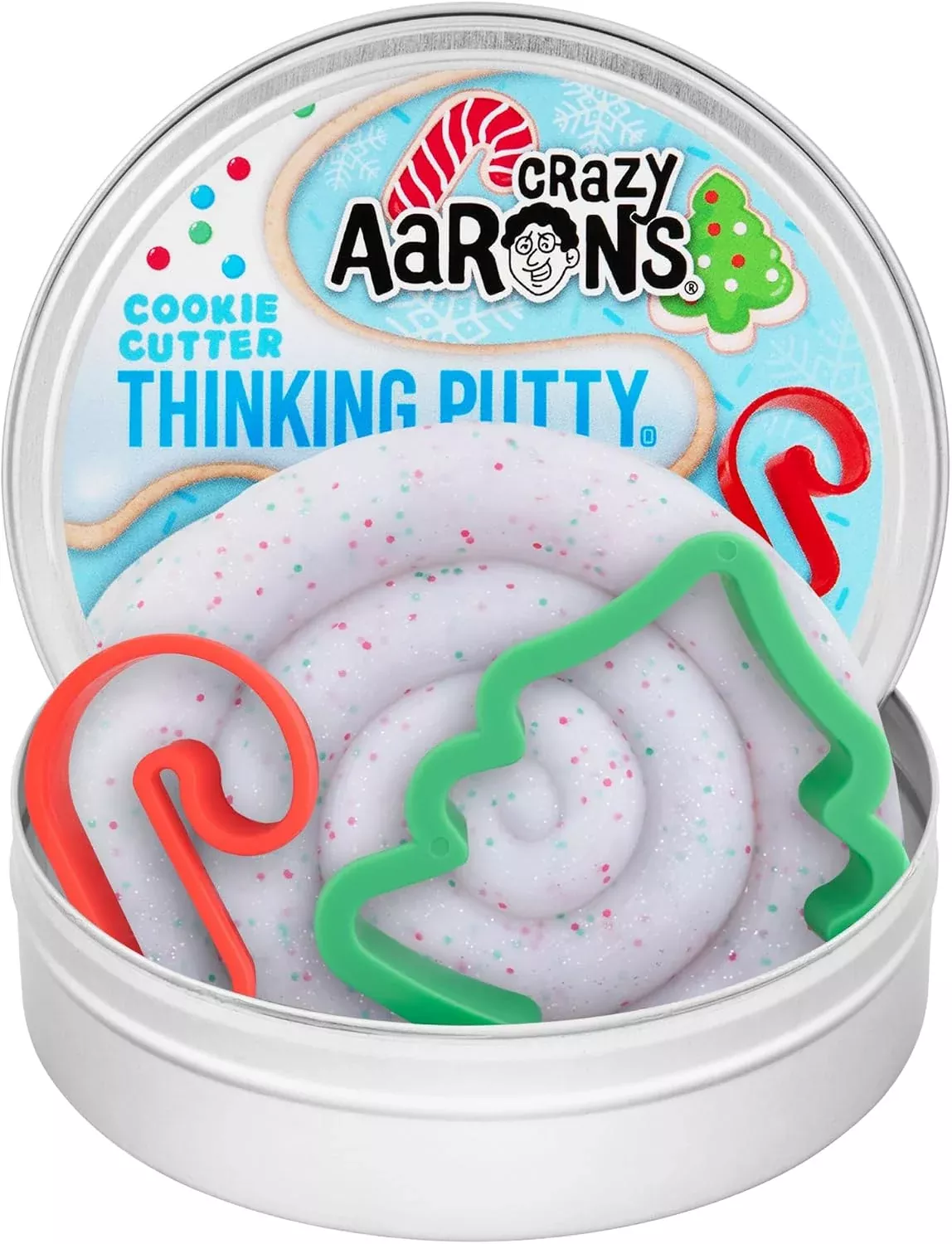 Crazy Aaron's Cookie Cutter Thinking Putty Scented 4-inch Tin