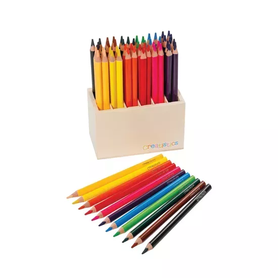 Creatistics Jumbo Coloured Triangular Pencils – Pack of 60