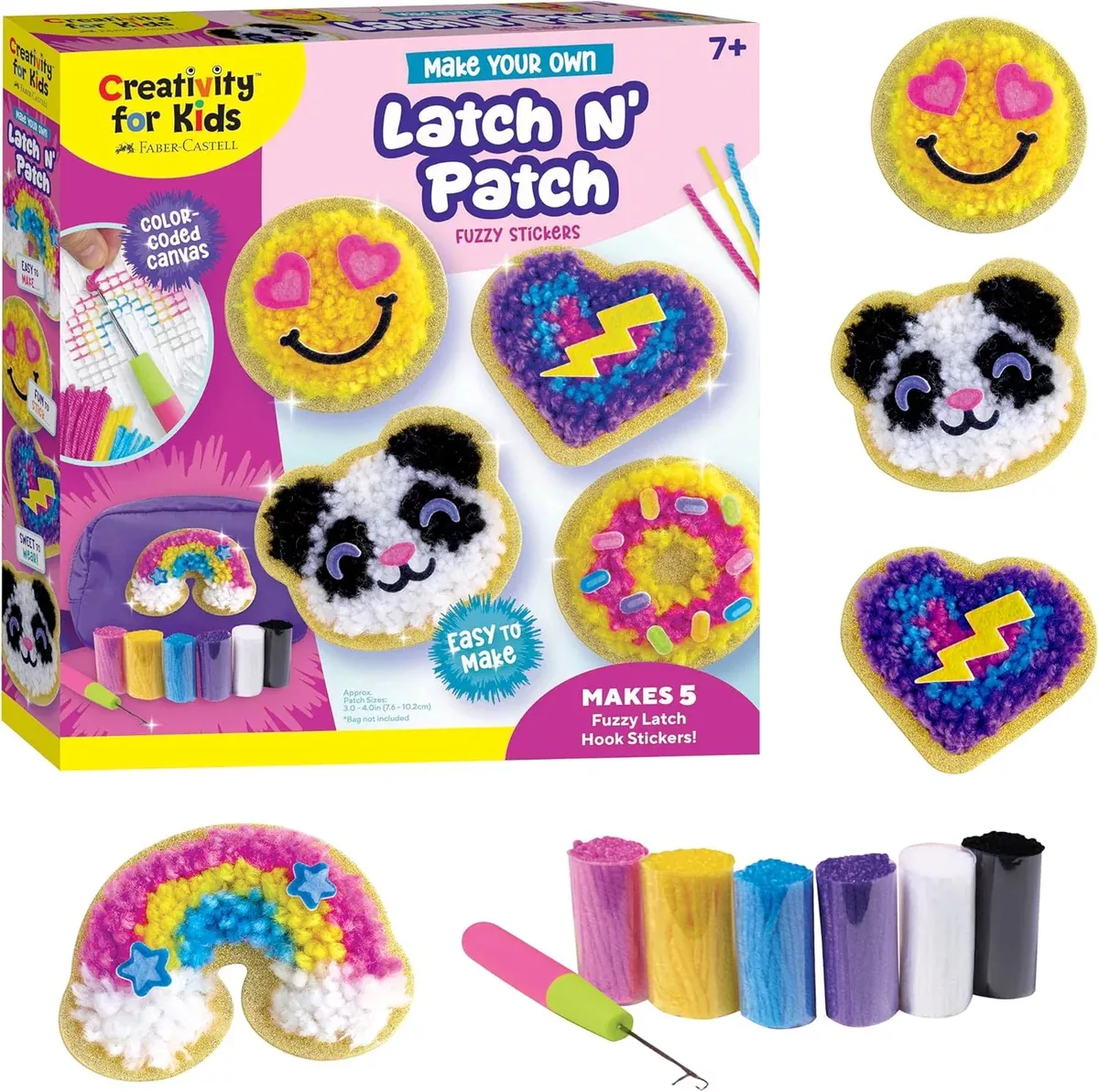 Creativity for Kids Latch N' Patch Fuzzy Sticker Craft Kit