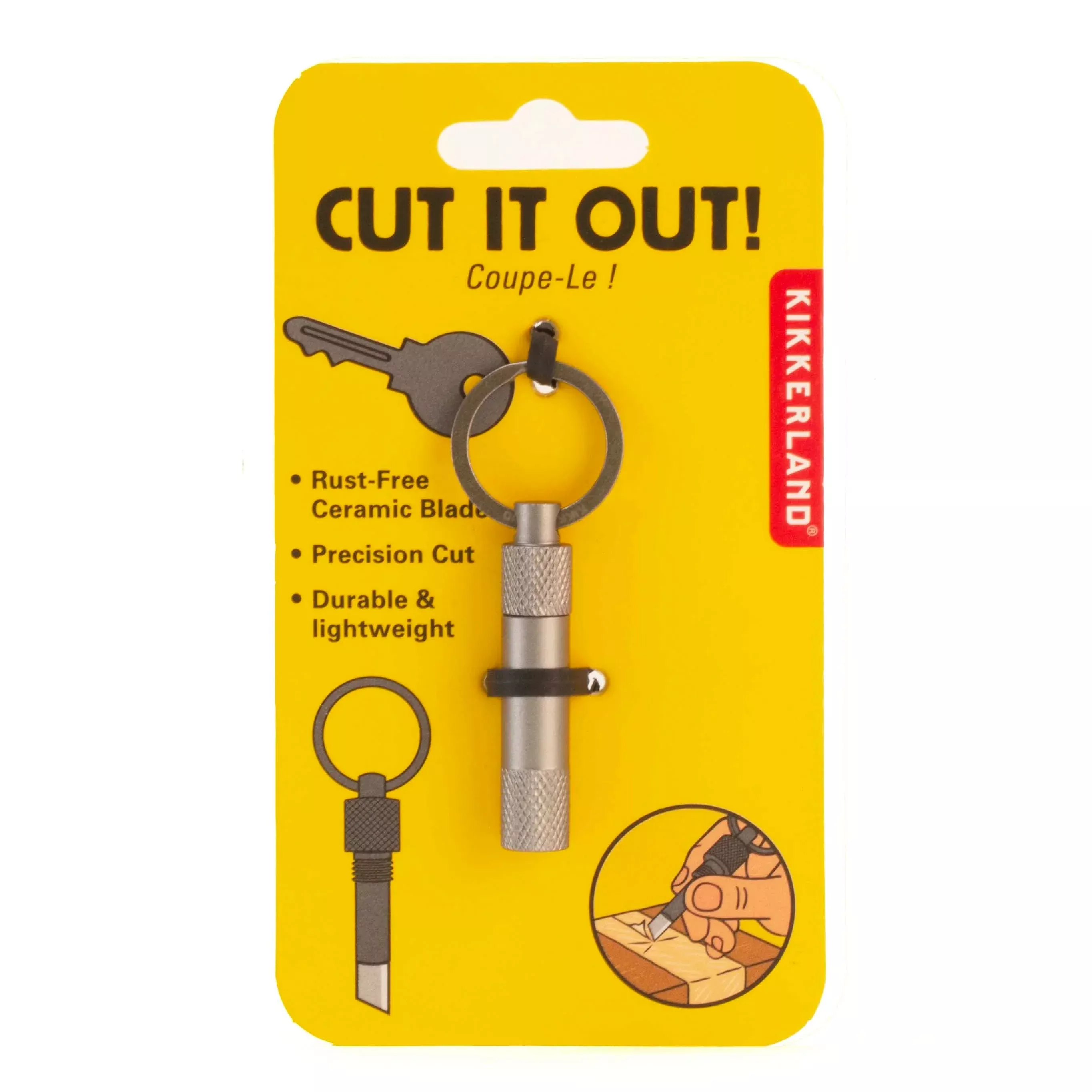 Cut It Out Knife Keyring