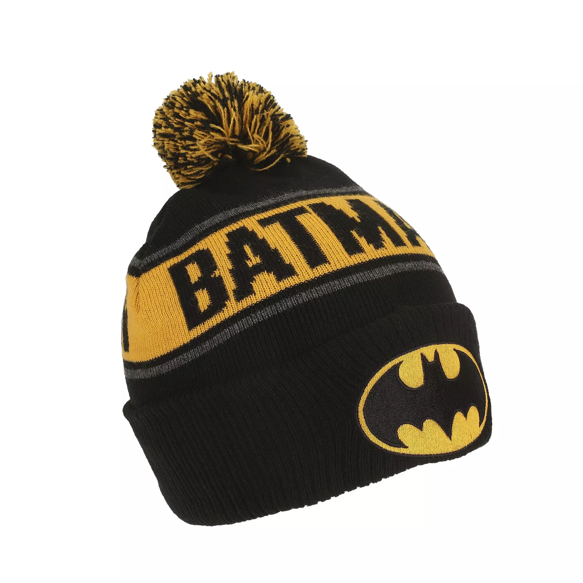 DC Batman Logo Cuff Beanie With Pom