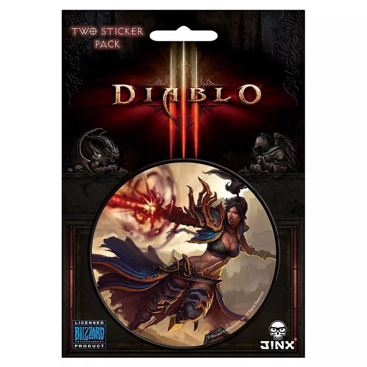 Diablo III 3" Round Sticker 2-Pack: Wizard Class