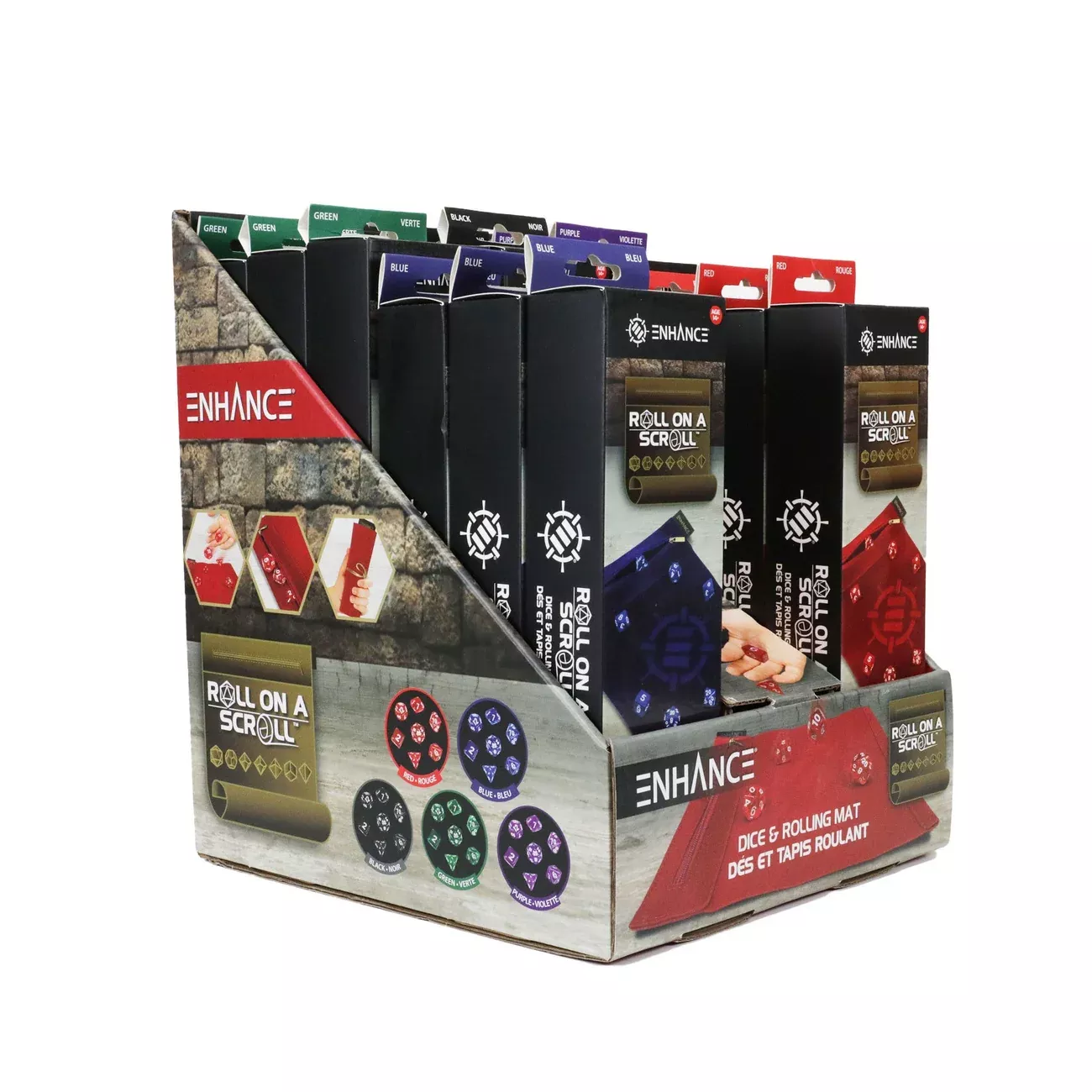 Enhance Tabletop Roll on a Scroll Dice Case with Dice Set (15)