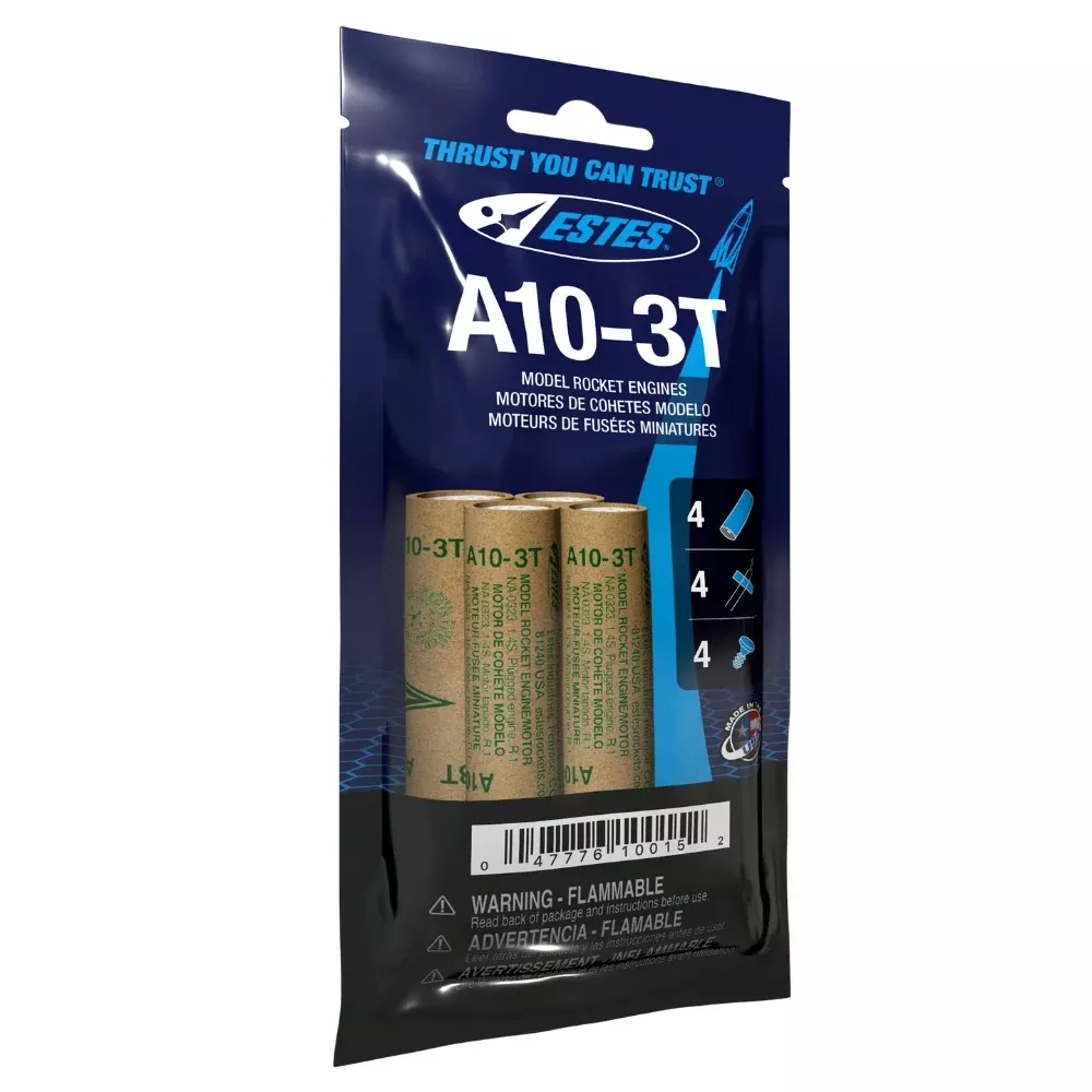 Estes Rockets A10-3T Rocket Engines 4pk