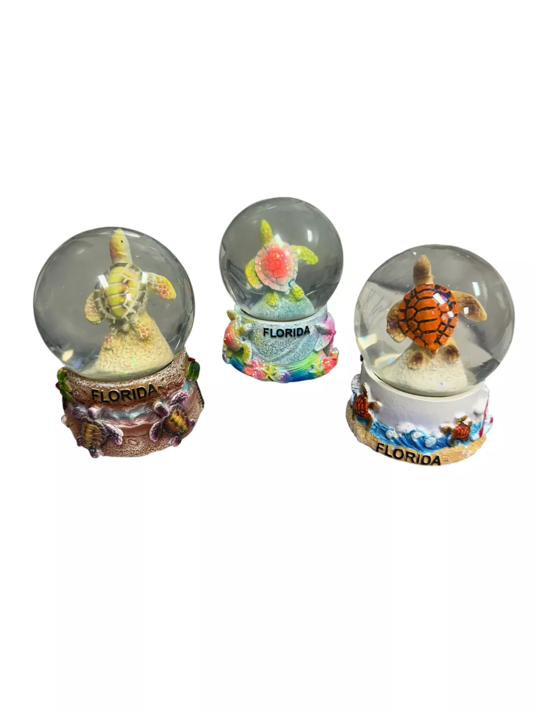 Florida Turtle Polyresin Big Snow Globe Asst.