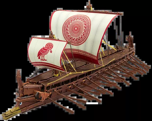 Greek Trireme Metal Model