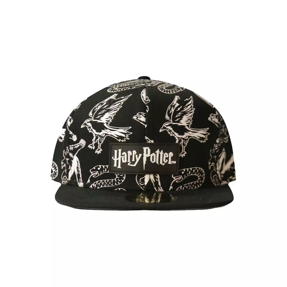 Harry Potter Snapback Cap Heraldic Animals Black & White