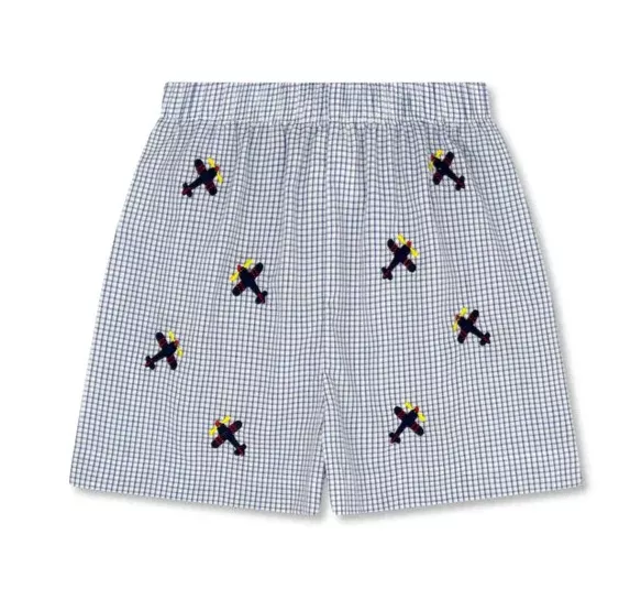 Lullaby Set Jackson Short - Newberry Navy Windowpane