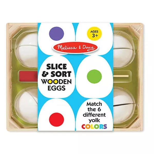 Melissa And Doug Slice And Sort Wooden Eggs Play Set