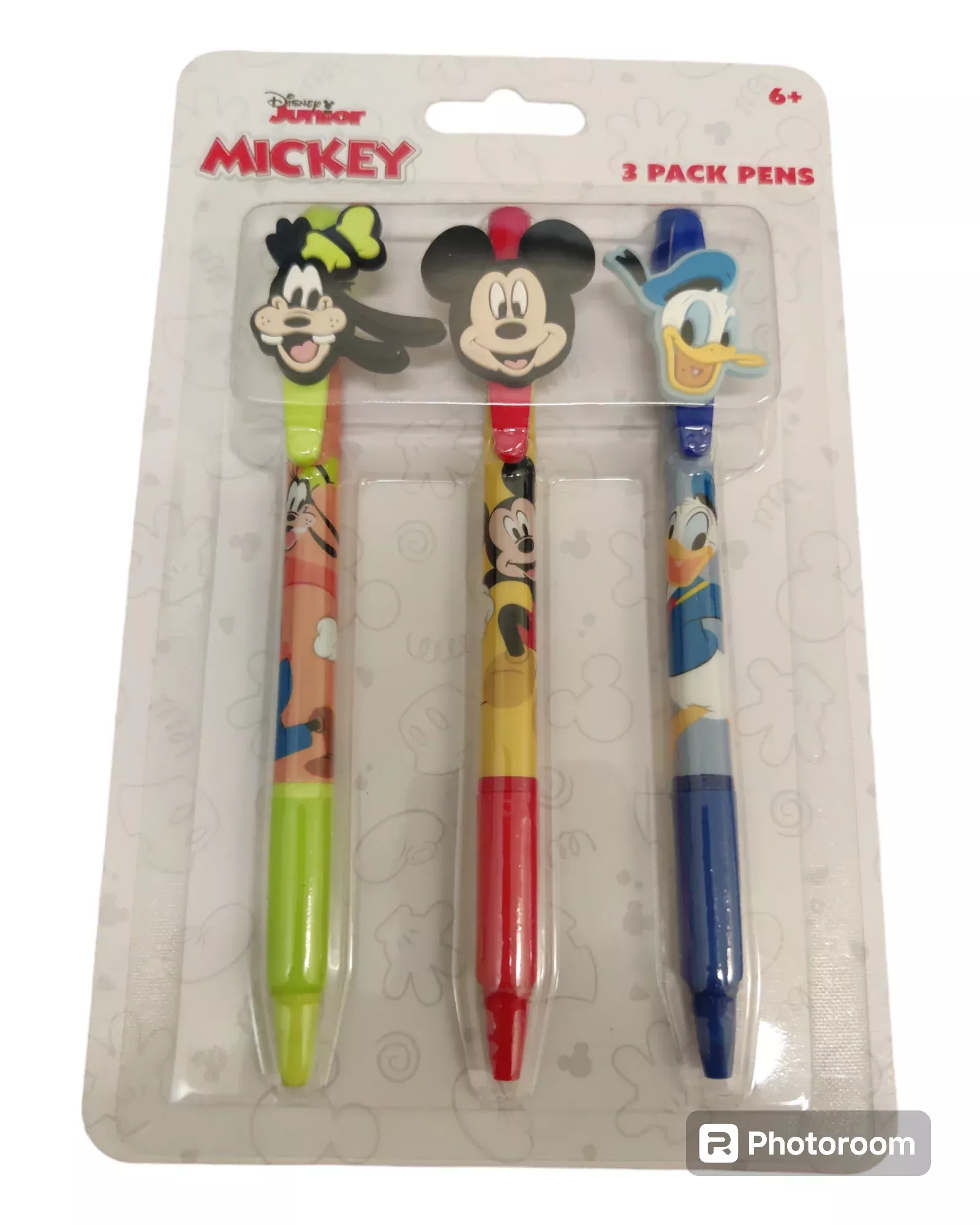 Mickey And Friend 3 pack Pen with Rubber Faces