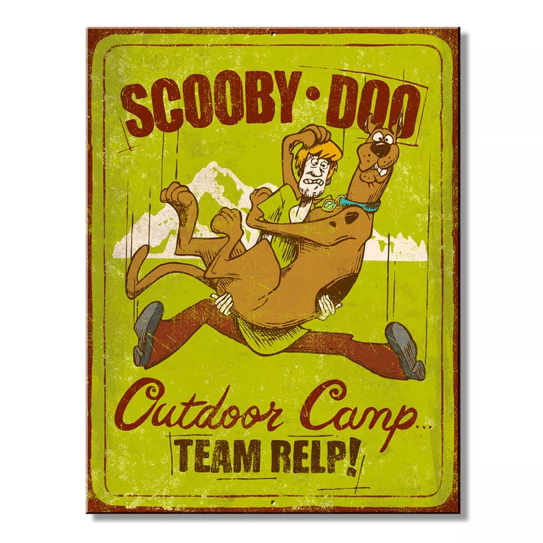 Scooby Camp 8.25" x 10.75" Tin Sign