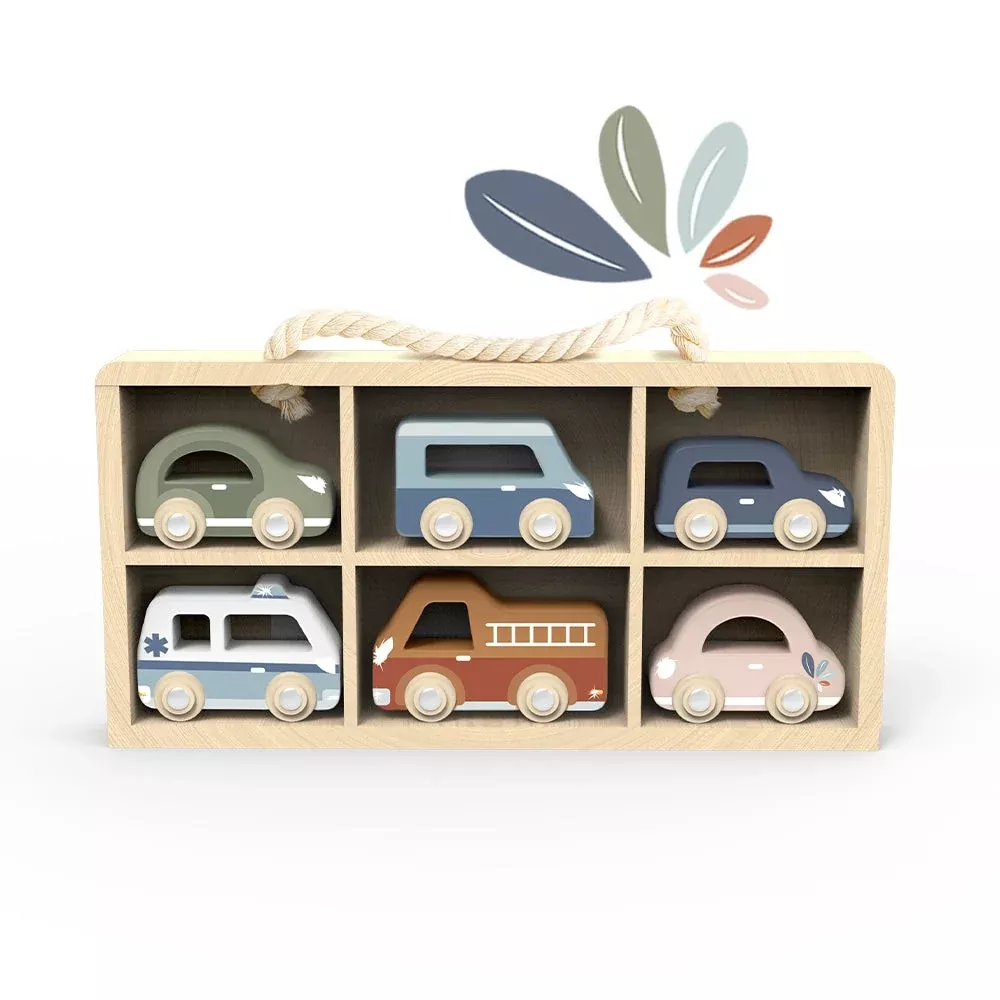 Speedy Monkey Car Display Case With 6 Vehicles
