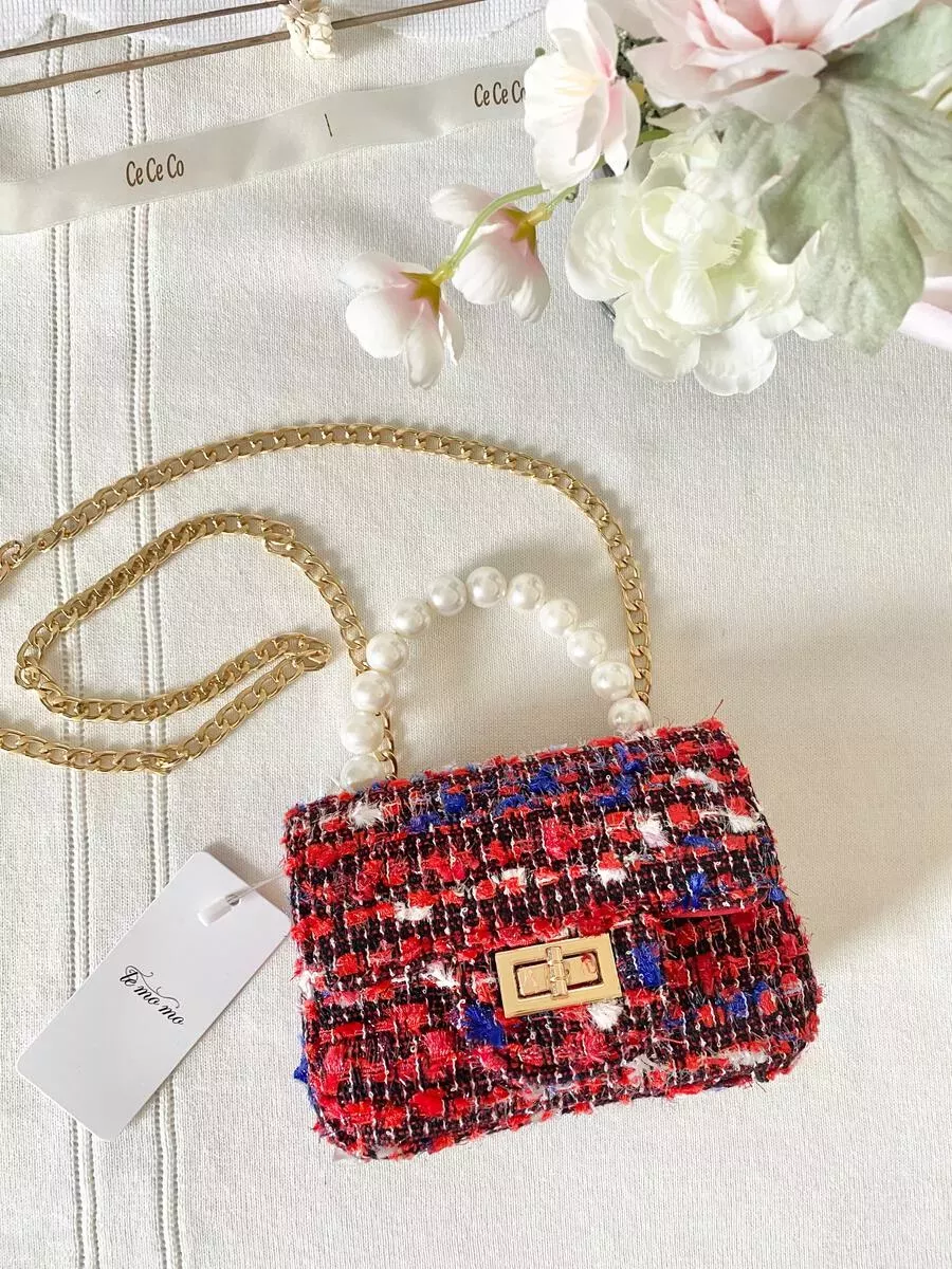 Tweed Red and White