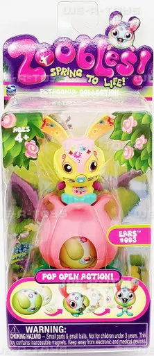 Zoobles Spring to Life Petagonia Collection Ears Figure #003 Spin Master 2010 NEW